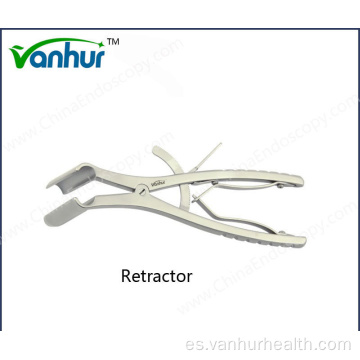 Retractor abdominal con dos paletas